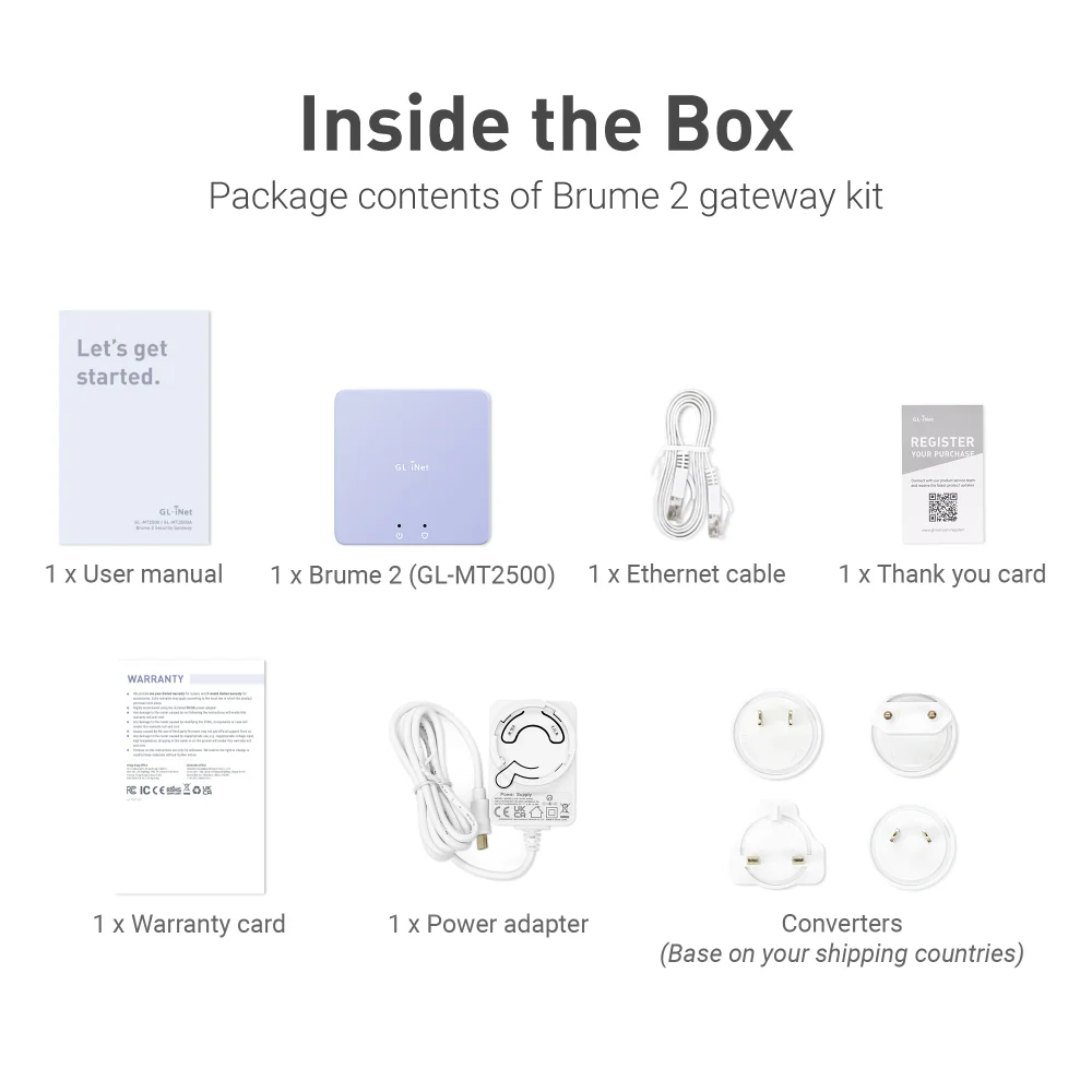 Brume 2 (GL-MT2500) VPN Security Gateway with US plug | ABS Plastic - Image 9