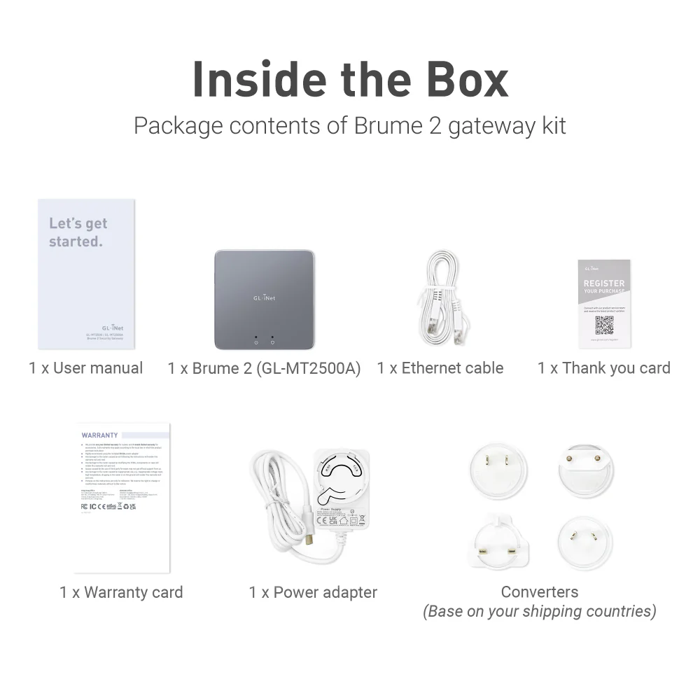 Brume 2 (GL-MT2500A) VPN Security Gateway with US plug | Aluminium Alloy - Image 9