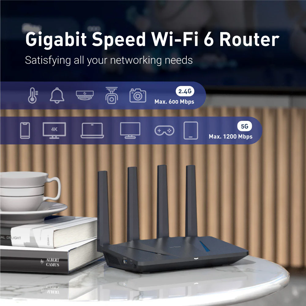 Flint (GL-AX1800) Wi-Fi 6 Home Secure Router with US plug - Image 3