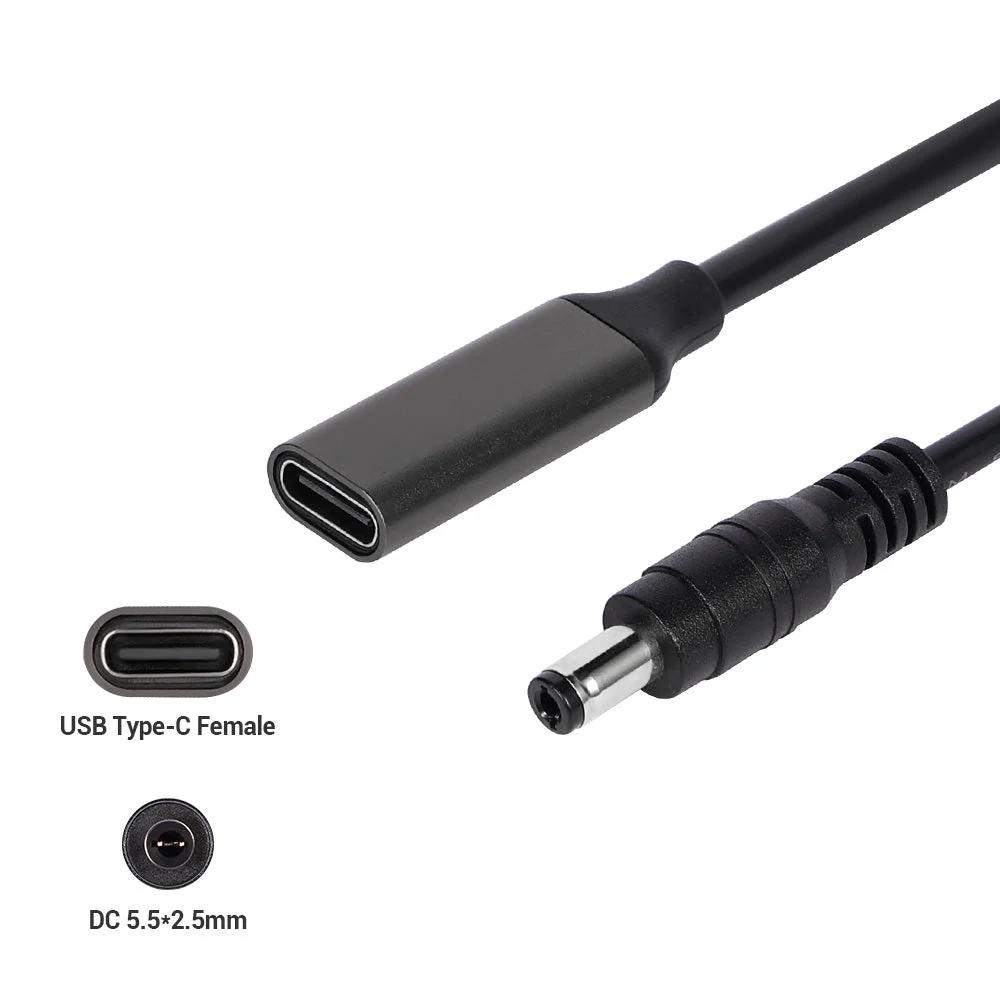 Power Adapter Cable - Type-C PD to DC 5.5mm x 2.5mm (65W Max) - Image 2